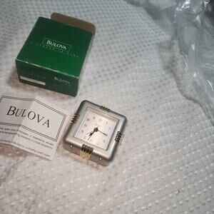 BULOVA EUC MINI MANTEL CLOCK QUARTZ
